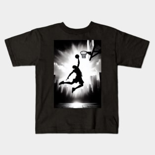 Basketball player going to the basket Kids T-Shirt